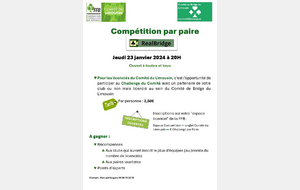 E-Challenge par paires sur RealBridge du Comité du Limousin