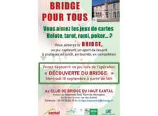 Venez découvrir le bridge dans la Haut-Cantal !