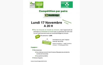 Challenge E-Bridge par paire du Comité 2025/2026