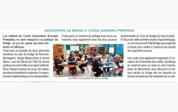 Succés du Mini-Bridge à Rioms-es-Montagne